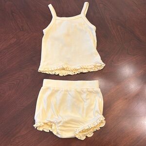 Kate Quinn Yellow Ruffled Tank and Bloomer Set 12-18 months